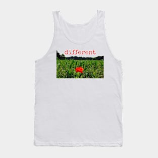 Different - Corn Poppy Flower Tank Top